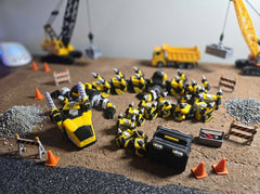 Articulated Construction Dragon, Mecha Fidget Desk Toy, Yellow and Black Figure 1