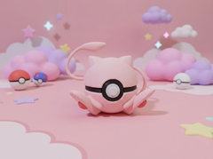 Mew Pokeball Replica - 3D Printed Gamer Desk Accessory 1