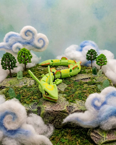 Articulated Rayquaza Figure - 3D Printed Gamer Desk Toy - 11.5 Inch 1