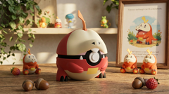 Fuecoco Poke Ball Figure - 3D Printed Video Game Replica 3
