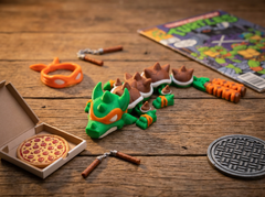 TMNT Michelangelo Mini Dragon - Articulated Fidget Toy Figure 1