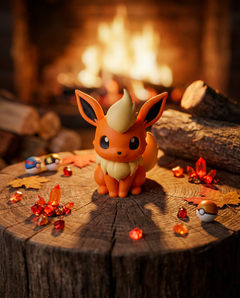 Flareon Figurine - 3D Printed Eevee Evolution Desk Decor 5