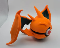 Mega Charizard Y Pokeball, 3D Printed Figure, Gamer Desk Decor 2