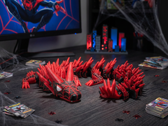 Miles Morales Articulated Dragon - Red and Black Crystal Figure Desk Toy 1