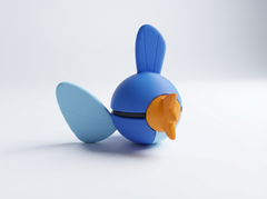 Mudkip Pokeball - 3D Printed Figure, Hoenn Starter Decor 4