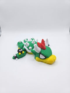 Articulated Bowser Turtle Figure - Video Game Desk Toy 4