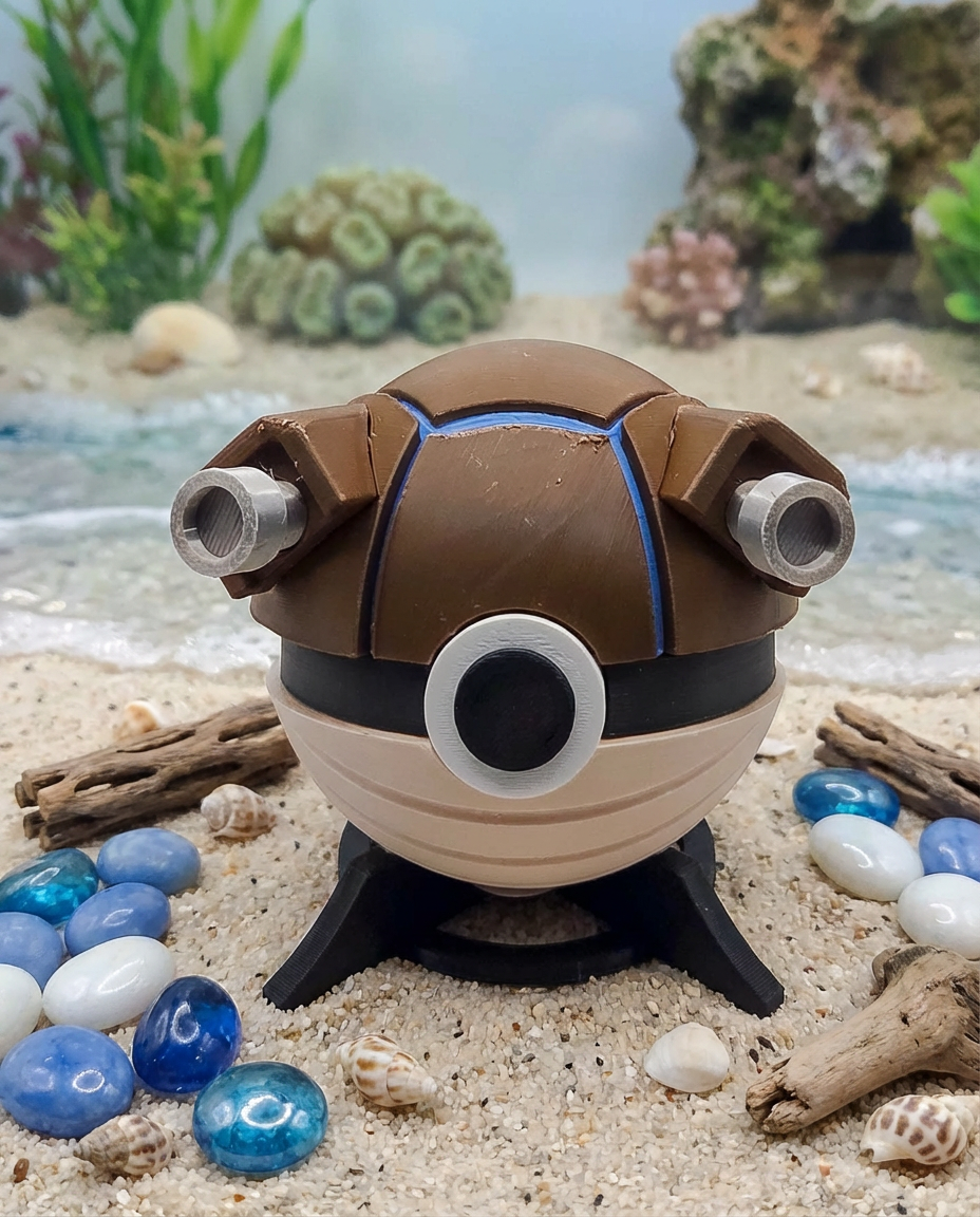 Blastoise Pokeball Replica - 3D Printed Collector's Prop 1