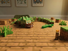 Large Articulated Minecraft Dragon - Pixelated Gamer Desk Decor 5