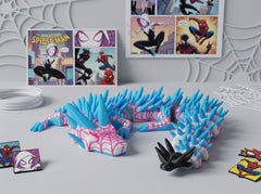 Articulated SpiderGwen Dragon - 3D Printed Poseable Fidget Toy 3