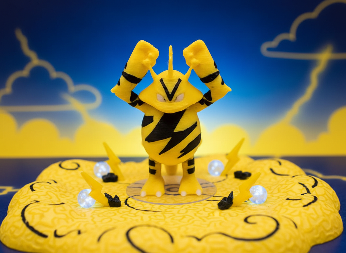 Electabuzz PokeMini Figure - 3D Printed Collector Figurine 1