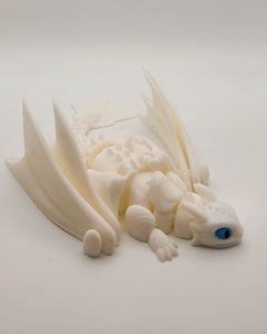 Light Fury Articulated Dragon - Poseable Fidget Toy, Fantasy Desk Decor 2