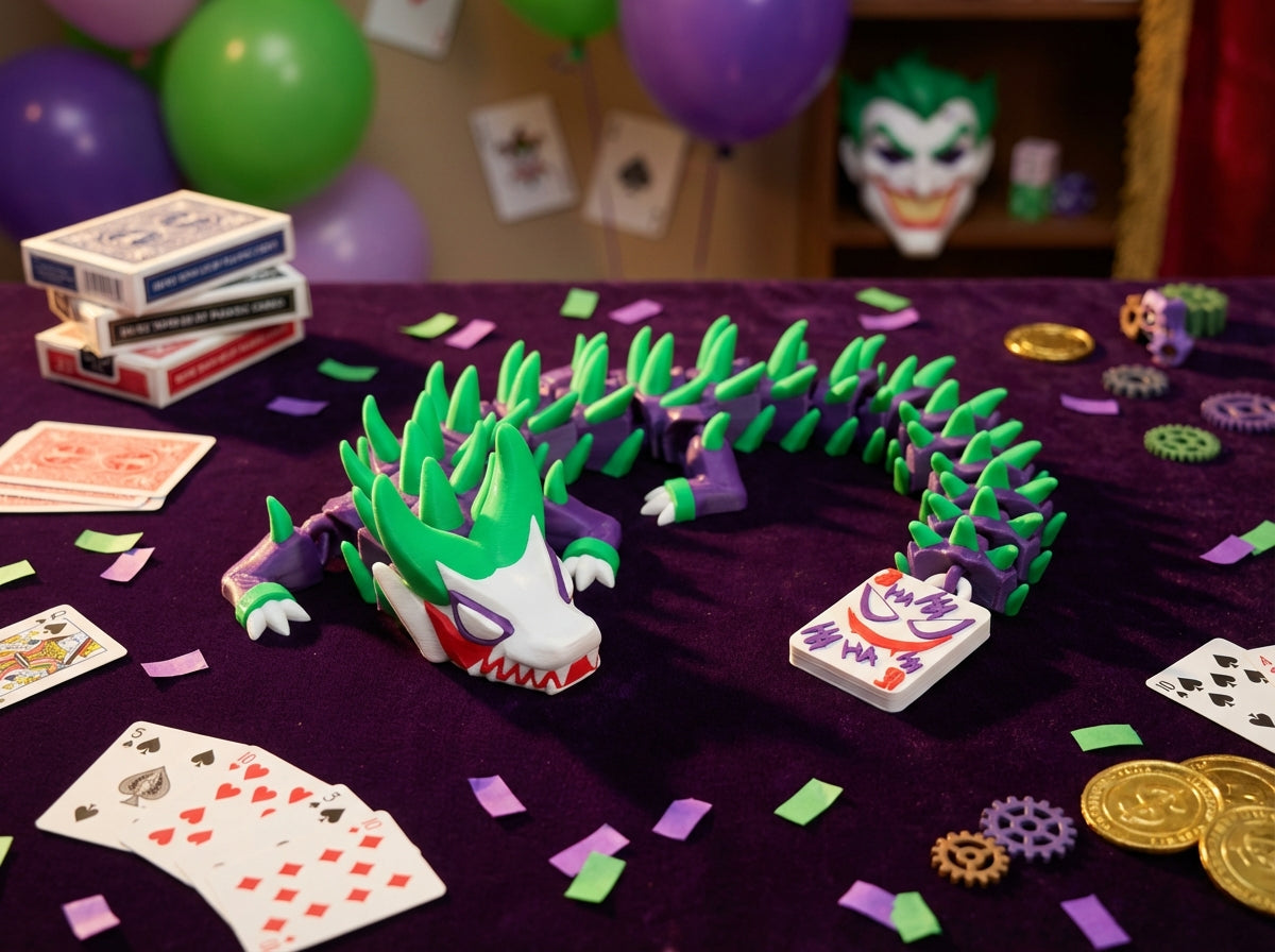 Joker Dragon, Articulated 24-Inch Fidget Figure, Villain Desk Toy 1