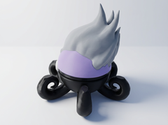 Ursula Pokeball Figure - 3D Printed Sea Witch Villain Collector's Item 3