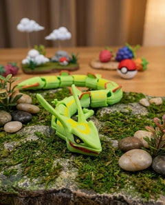 Articulated Rayquaza Figure - 3D Printed Gamer Desk Toy - 11.5 Inch 4