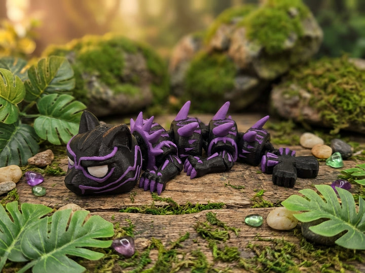Black Panther Dragon - Articulated Fidget Toy, Superhero Figure