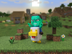 Minecraft Chicken Jockey Figure - Large 3D Printed Gamer Desk Decor 2