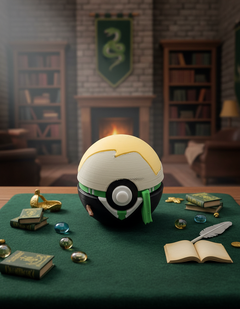 Draco Malfoy Pokeball, 3D Printed Wizard Figure, Slytherin Prop 1