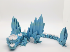 Rosewing Dragon - Articulated Crystal Fidget Toy - Blue 5