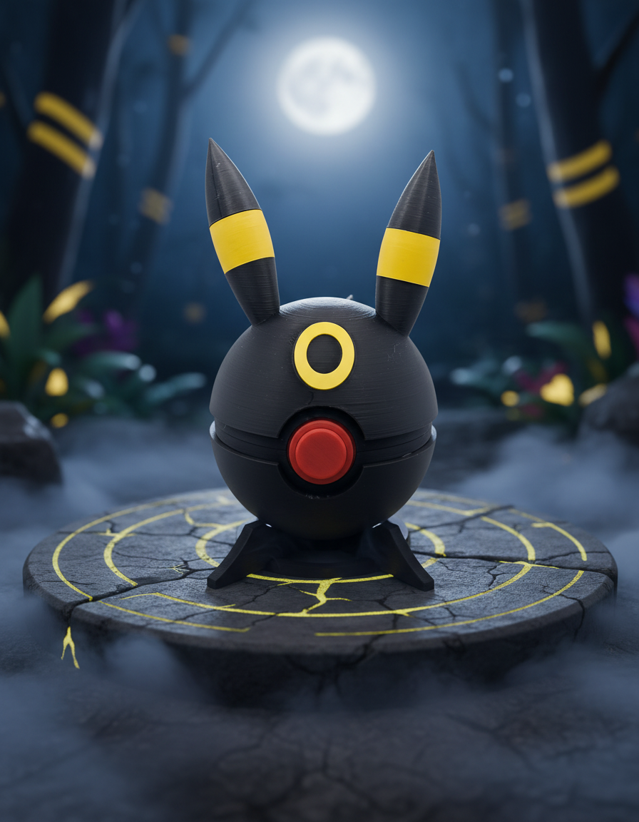 Umbreon Pokeball - Functional 3D Printed Replica for Cosplay and Decor 1