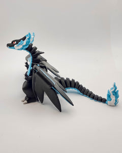 Articulated Mega Charizard X Figure, 3D Printed Gamer Desk Toy 3