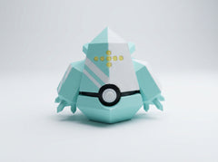 Regice Pokeball - 3D Printed Video Game Replica, Geek Desk Decor 3