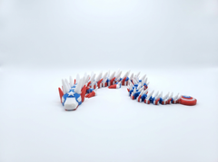 Captain America Articulated Dragon - 3D Printed Superhero Figure 2
