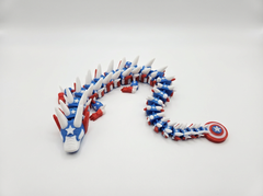Captain America Articulated Dragon - 3D Printed Superhero Figure 5