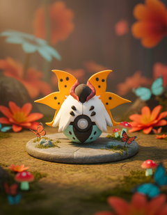 Volcarona Pokeball - 3D Printed Video Game Replica, Geek Desk Decor 1