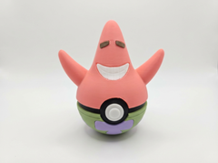Patrick Star Pokeball Figure, Cartoon Parody Fan Art, Nerd Decor 2