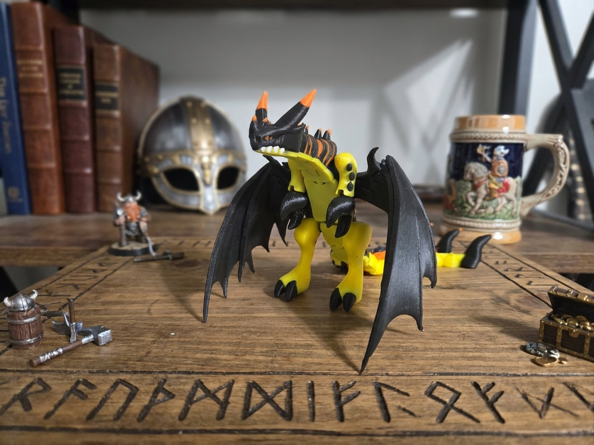 Articulated Triple Stryke Dragon Figure, HTTYD Inspired Fidget Toy 12