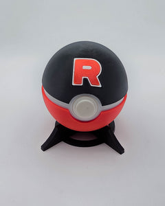 Team Rocket Pokeball - Functional 3D Printed Prop and Storage Box 3