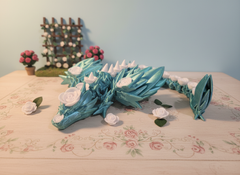 Rosewing Dragon - Articulated Crystal Fidget Toy - Blue 6