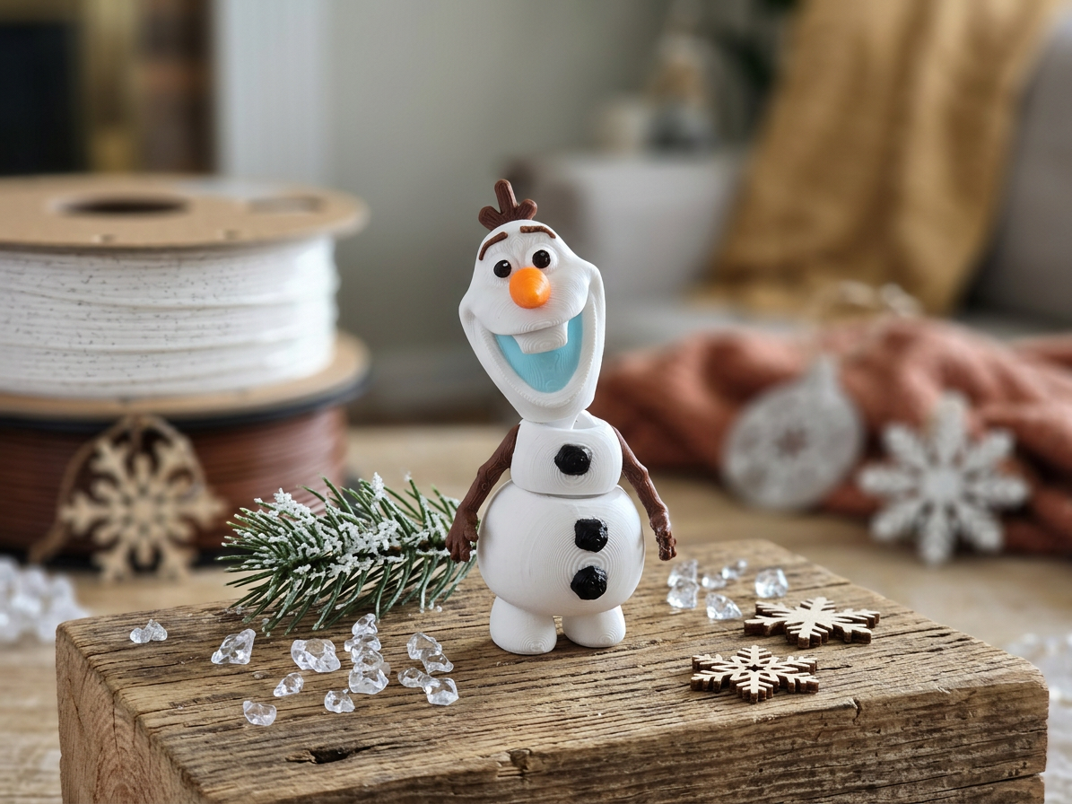 Olaf Flexi - Articulated Snowman Figure, 3D Printed Collectible Toy 1