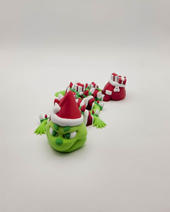 Grinch Dragon Articulated Figure - 3D Printed Christmas Decor 1