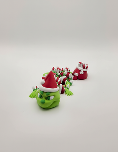 Grinch Dragon Articulated Figure - 3D Printed Christmas Decor 8