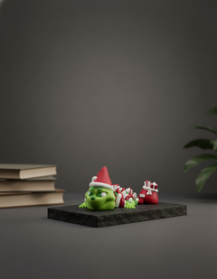 Grinch Dragon Articulated Figure - 3D Printed Christmas Decor 5