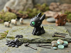Toothless Figure - How to Train Your Dragon 3D Printed Statue 3