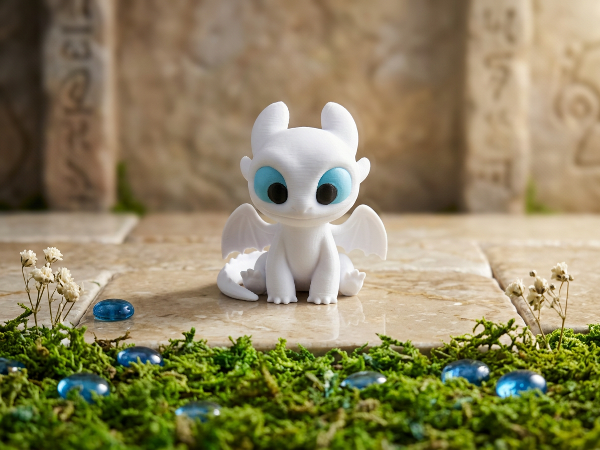 Lightfury Figure - How to Train Your Dragon Collectible - 3D Printed Statue 1