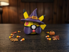 Witch Pikachu Pokeball Figure - Pokemon Halloween Decor 1